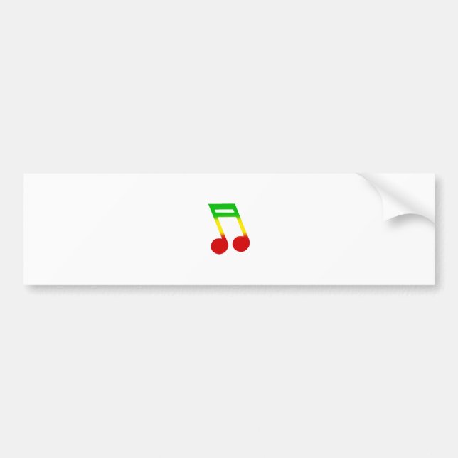 Rasta Musiknote Autoaufkleber (Vorne)