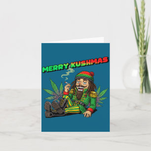 Rasta Nussknacker Frohe Kushma Weihnachten  Karte