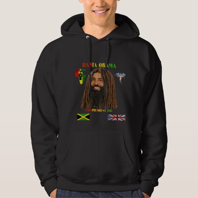 Rasta Obama für Präsidenten Hoodie (Vorderseite)