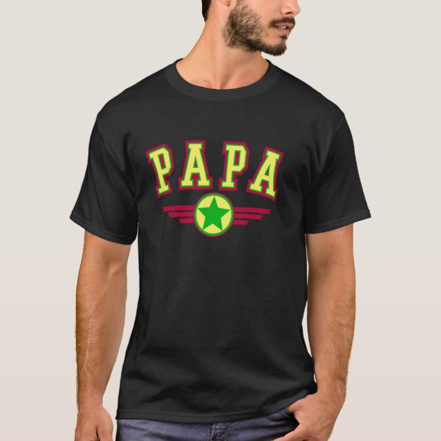 Rasta Papa Vatertag T-Shirt (Vorderseite)