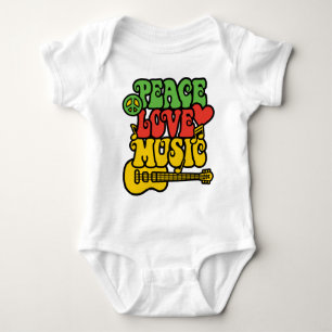 Rasta Peace-Liebe-Music Baby Strampler