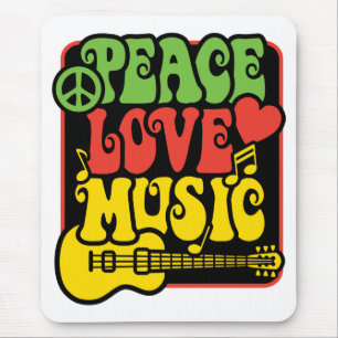 Rasta Peace-Liebe-Music Mousepad