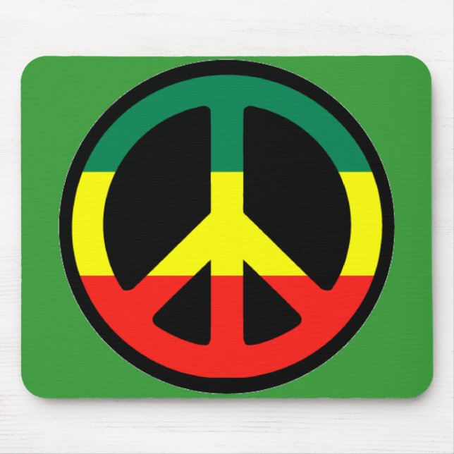 Rasta Peace Symbol Mousepad (Vorne)