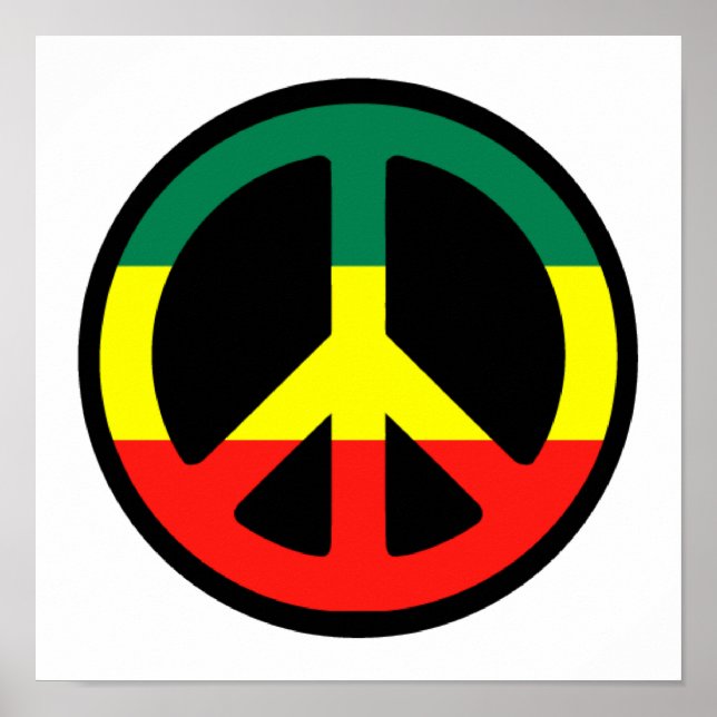 Rasta Peace Symbol Poster (Vorne)