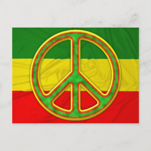 Rasta Peace Symbol Postkarte