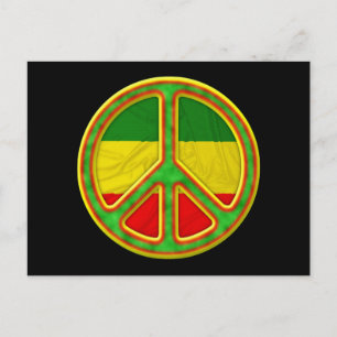 Rasta Peace Symbol Postkarte