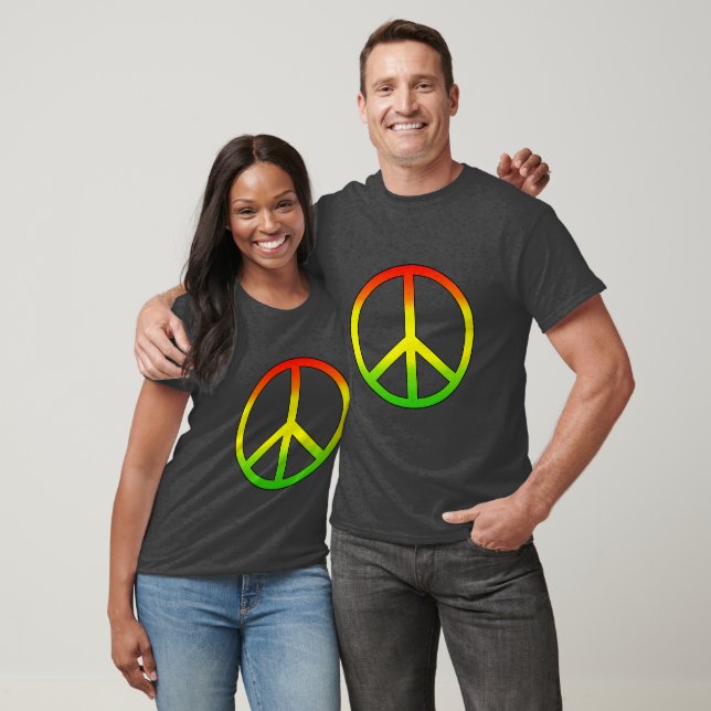 Rasta Peace Symbol T - Shirt (Unisex)