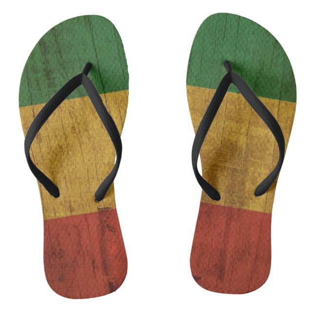 Rasta-Print-Slipper Flip Flops (Fußbett)