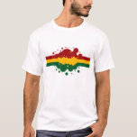 Rasta Regenbogen T-Shirt<br><div class="desc">Nettes Shirt mit Rasta Flagge auf Front</div>