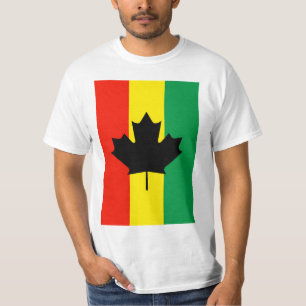 Rasta Reggae-Ahornblatt-Flagge T-Shirt