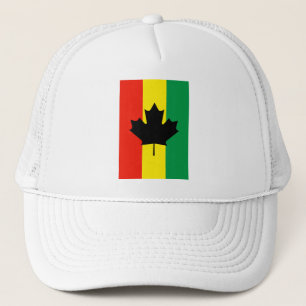 Rasta Reggae-Ahornblatt-Flagge Truckerkappe
