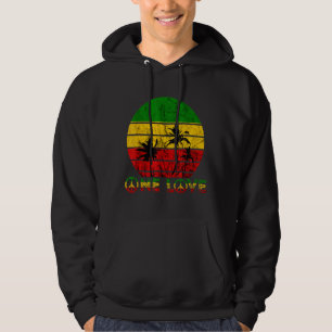 Rasta Reggae Eine Liebe Retro Vintag Sunset Jamaic Hoodie