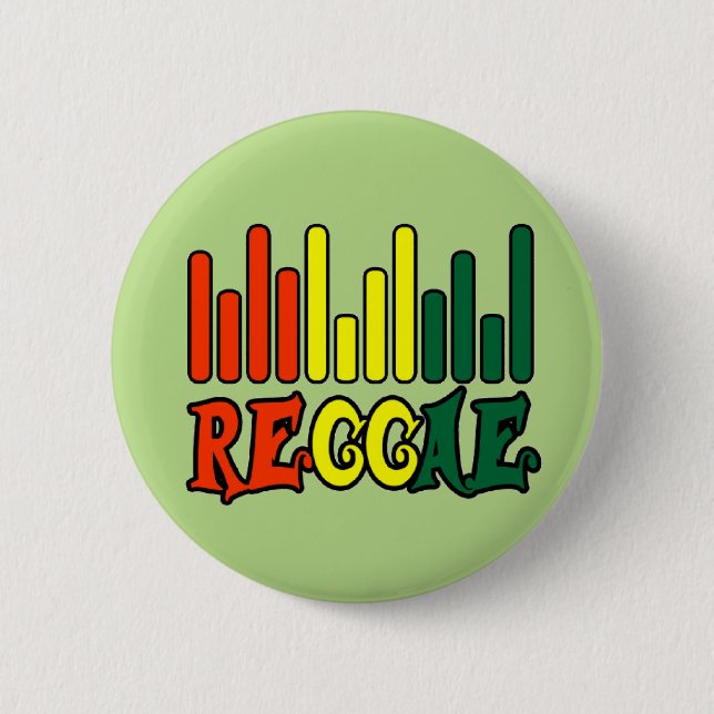 rasta Reggae-Graffitiflagge Button (Vorderseite)
