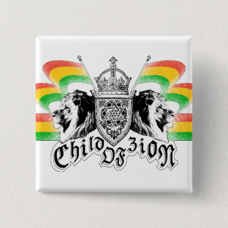 Rasta Reggae-königlicher Wappen-Knopf Button