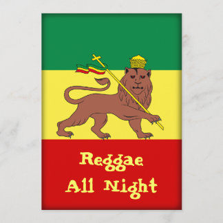 Rasta Reggae Lion von Juda Einladung