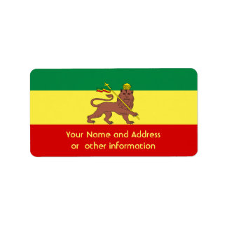 Rasta Reggae Lion von Judah Adressaufkleber