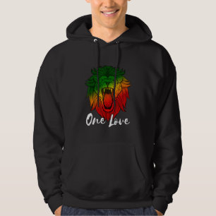 Rasta Reggae Löwe von Juda Eine Liebe Rastafari Li Hoodie