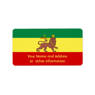 Rasta Reggae-Löwe von Judah Adressaufkleber