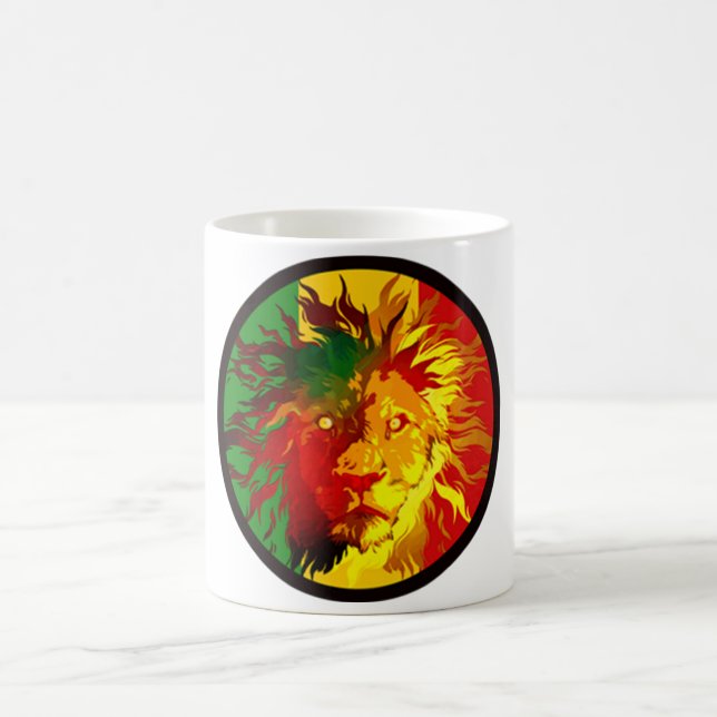 rasta Reggae-Löweflagge Tasse (Mittel)