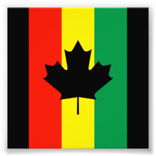Rasta Reggae Maple Leaf Flag Fotodruck