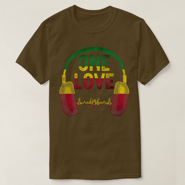 Rasta Reggae Music Shirt Bob Jamaican Roots One Pr (Design vorne)