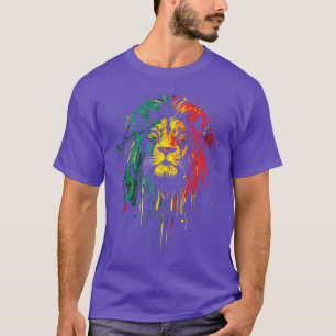 Rasta Reggae Musik Löwe von Juda jamaikanischer St T-Shirt