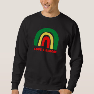 Rasta Reggae Rot Gold Und Grün Jah Lebt Reggaeto Sweatshirt