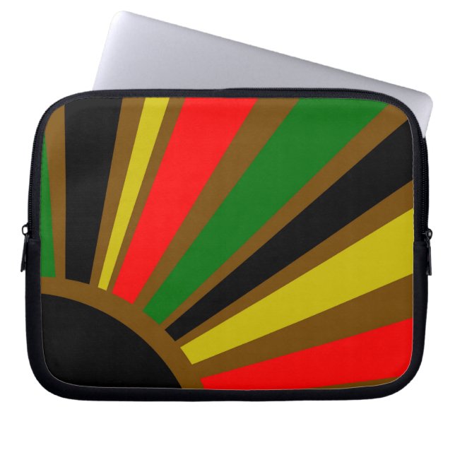 Rasta Restyled aufgehende Sonne Laptopschutzhülle (Vorderseite)