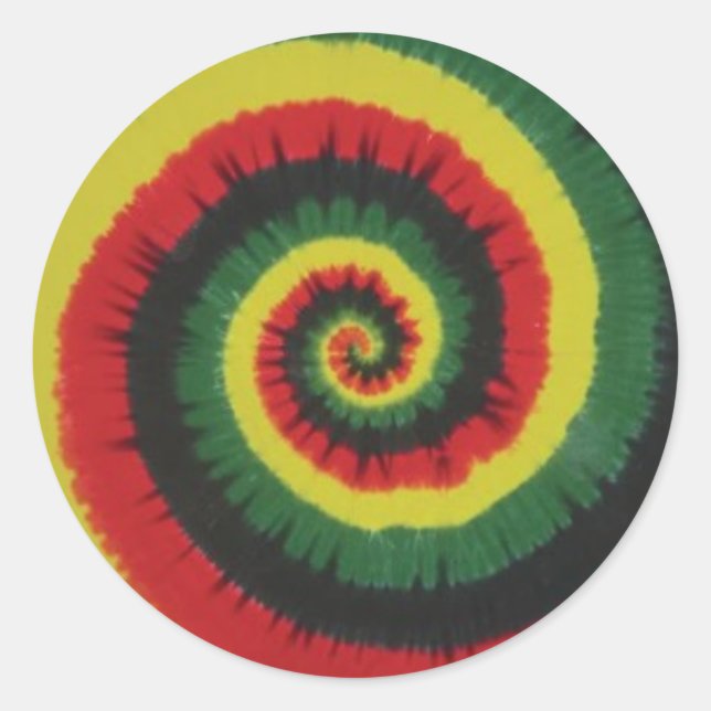 Rasta Runder Aufkleber (Vorderseite)