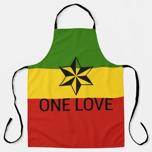 Rasta-Schürze einer Liebe Schürze (Vorderseite)