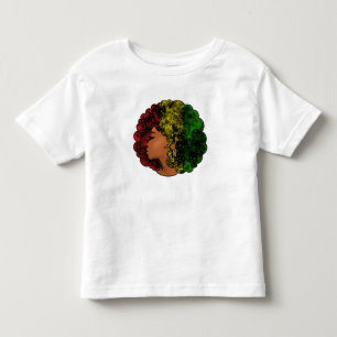 Rasta schwarze Frau in rot-gelb-grün Kleinkind T-shirt