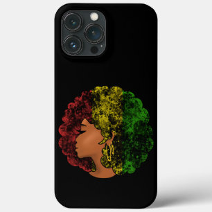 Rasta Schwarze Mädchen Frau Afro rot gelb grün  Case-Mate iPhone Hülle