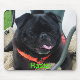 Rasta schwarzer MOPS Mousepad