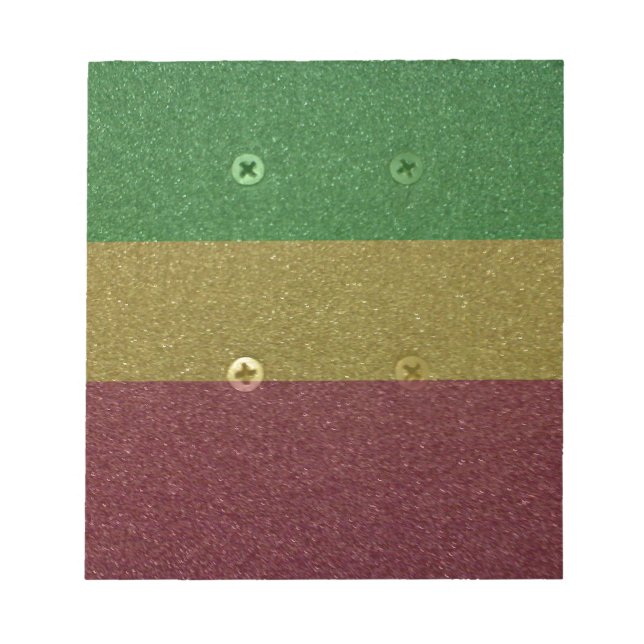 Rasta Skateboard Griptape Notizblock (Vorderseite)