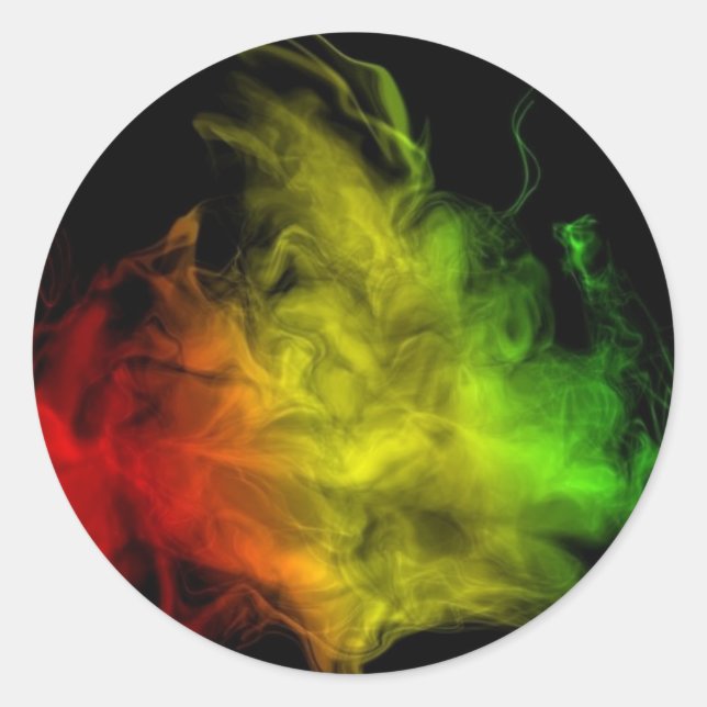 Rasta Smoke Sticker (Vorderseite)