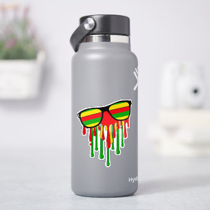 Rasta-Sonnenbrille schmilzt in der Sonne Aufkleber