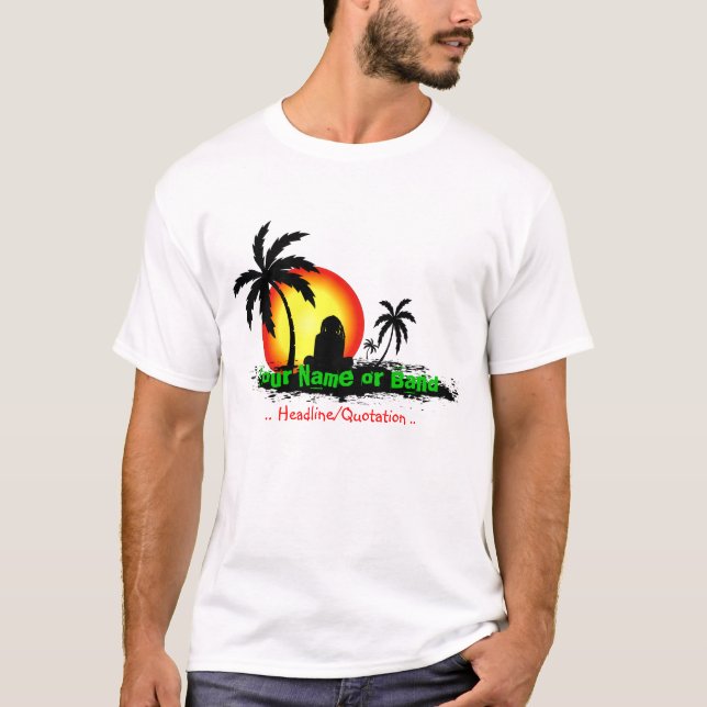 Rasta-Sonnenuntergang T-Shirt (Vorderseite)