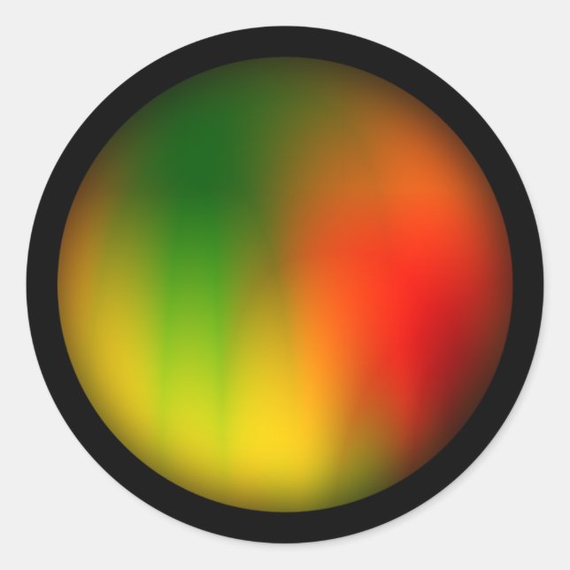 Rasta Splash of Color Runder Aufkleber (Vorderseite)