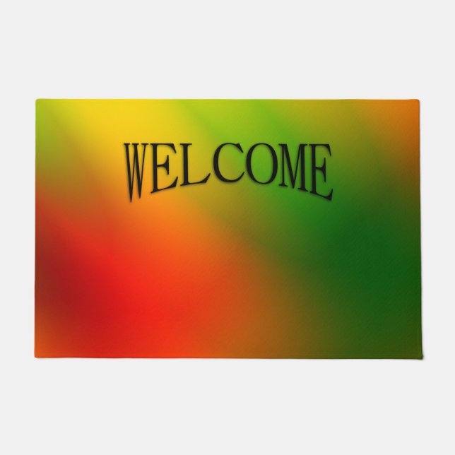 Rasta Splash of Color Welcome Fußmatte (Vorderseite)