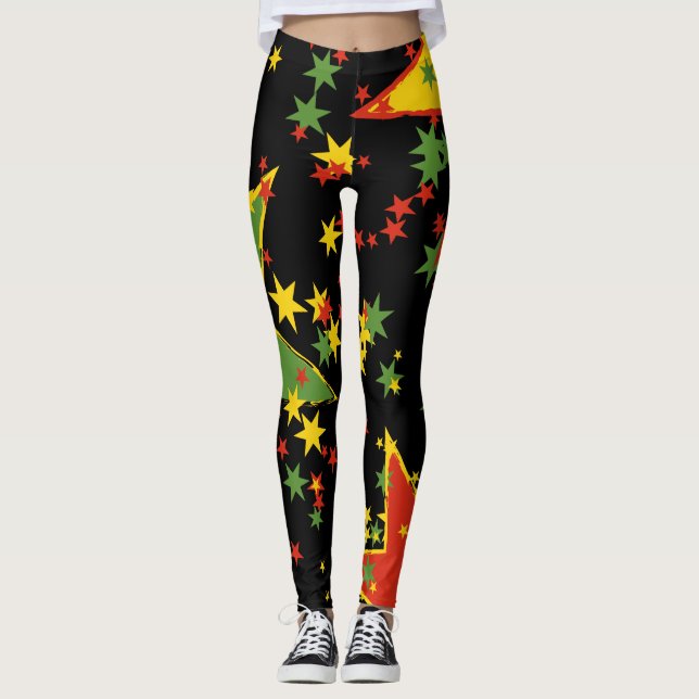 Rasta Star Spangled Leggings (Vorderseite)
