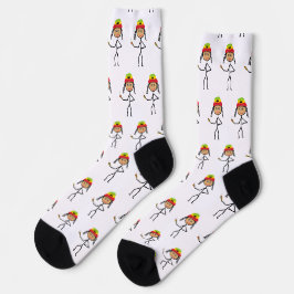Rasta-Stickfrau Socken
