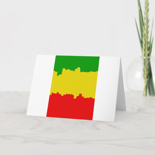 Rasta Streifen-Entwurf Karte (Vorderseite)