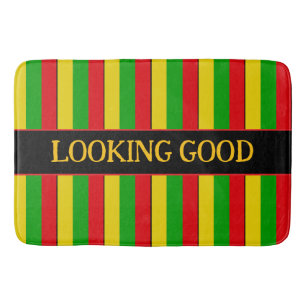 Rasta Striped sehen gutes Zitat Badematte