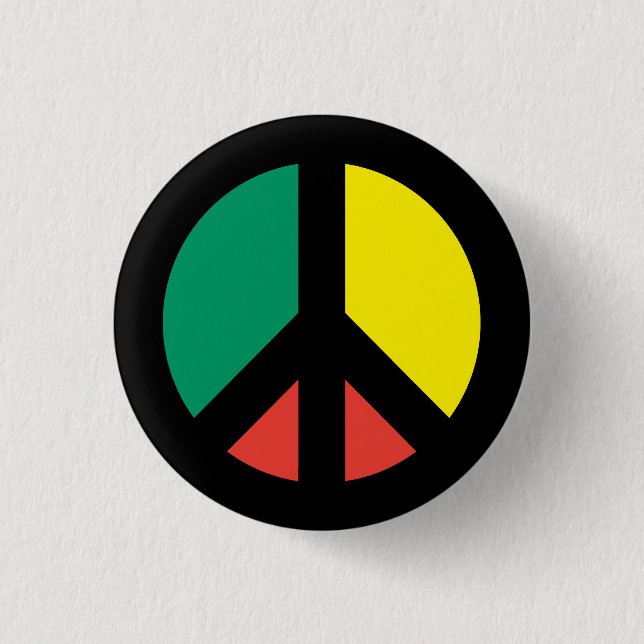 Rasta-Symbol-Schaltfläche Button (Vorderseite)