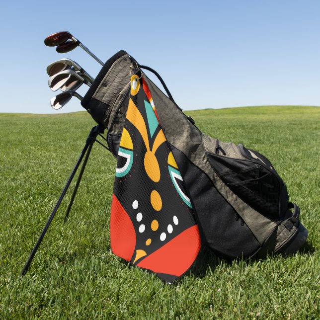 Rasta Tribal Mask Golfhandtuch (Gras)