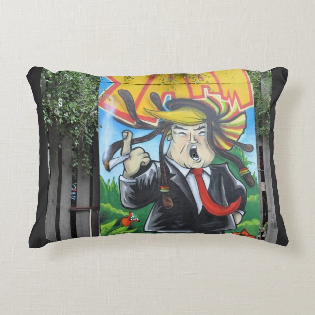 Rasta Trump Dekokissen (Vorderseite)