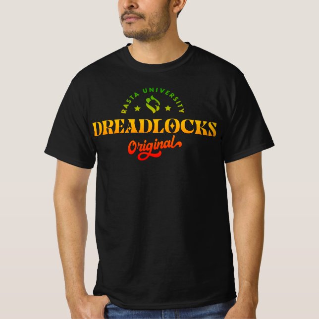Rasta Universität Dreadlocks Original Rasta Reggae T-Shirt (Vorderseite)