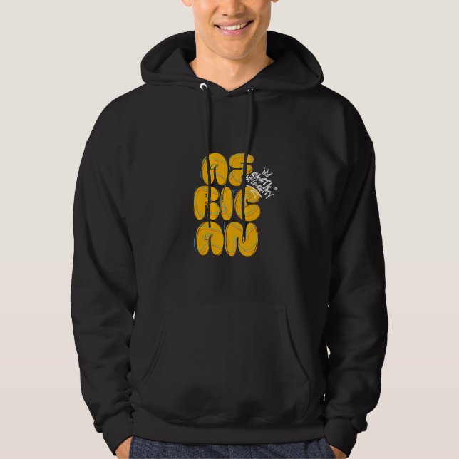 Rasta University African Graffiti Style Reggae Hoodie (Vorderseite)