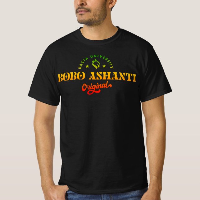 Rasta University Bobo Ashanti Original Reggae T-Shirt (Vorderseite)
