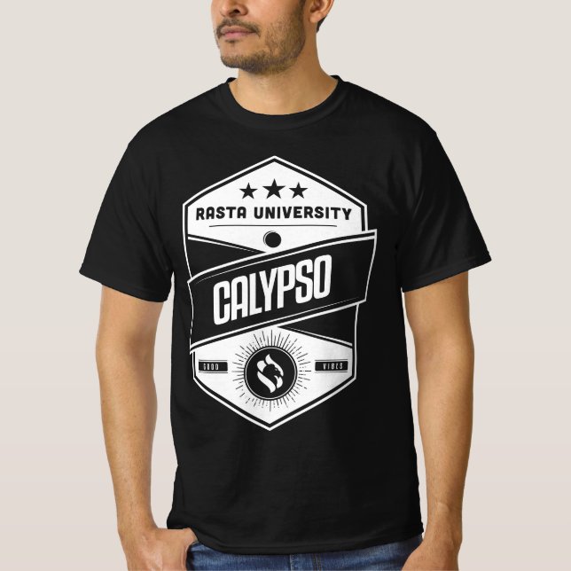 Rasta University Calypso Good Vibes Reggae T-Shirt (Vorderseite)